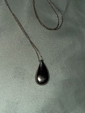 Tiffany & Co. Elsa Peretti Teardrop Pendant Necklace -  Sterling Silver Tone